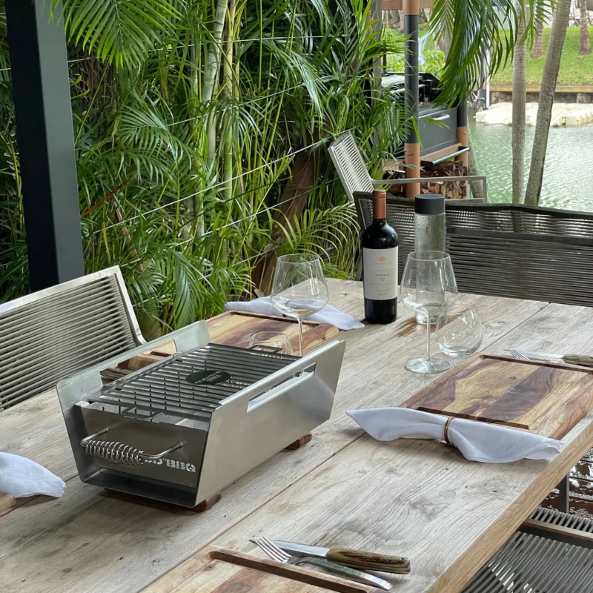 Tagwood BBQ07SS Stainless Steel Table Top Warming Brazier